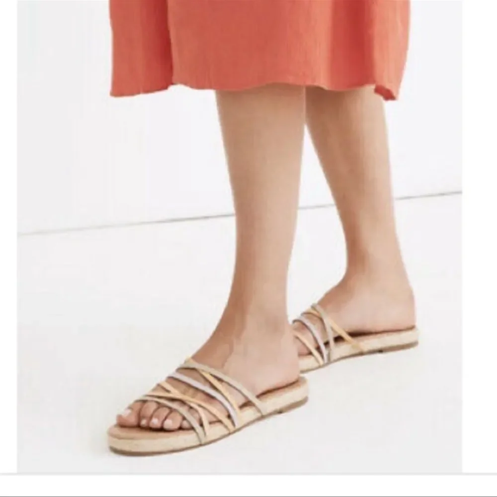 Madewell Sandal The Kathryn Espadrille‎ Slide in Leather Lilac Women Size 11 New